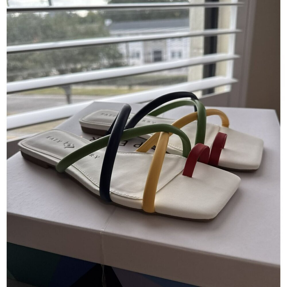 Katy Perry The Camie Toe Thong Sandal Rainbow 7.5 NIB - Picture 2 of 7